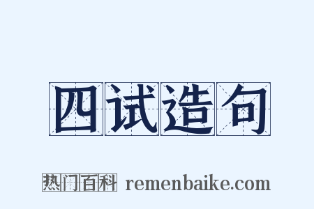 四试造句是什么意思的图片